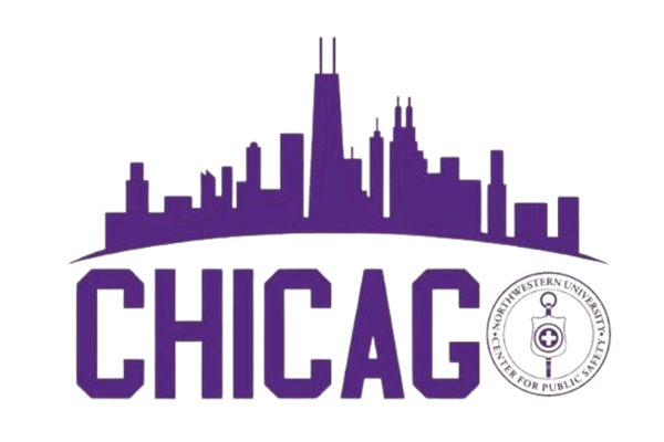 Chicagoland Chapter logo purple skyline with CHICAGO spelled out below