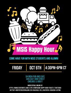 MSIS Happy Hour flyer