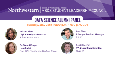 MSDS Alumni Panel flyer