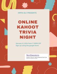 Flyer for Kahoot Trivia on January 12