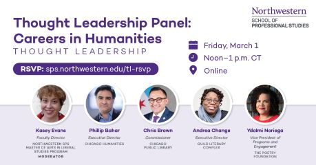Flyer for Thought Leaders - Careers in Humanities event
