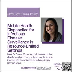 Flyer for the mobile health diagnostics event.