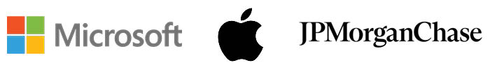 Microsoft, Apple, JP Morgan Chase