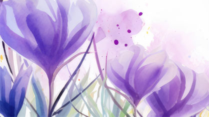 purple spring flowers